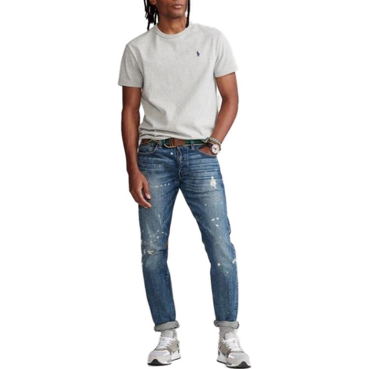 Polo Ralph Lauren SS23 Solid Logo Embroidered Crew Neck T-Shirt Grey Mens MNPOTSH1N820397-020 圖 3