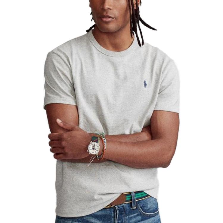 Polo Ralph Lauren SS23 Solid Logo Embroidered Crew Neck T-Shirt Grey Mens MNPOTSH1N820397-020 圖 5