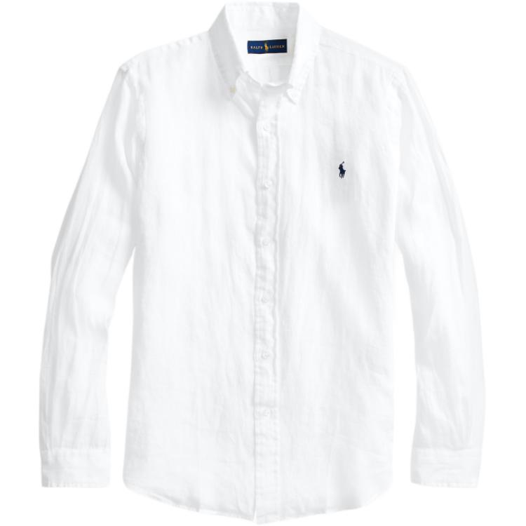 Polo Ralph Lauren SS23 Solid Logo Embroidered Long Sleeve Casual Shirt Men. MNPOWOV16820399-100
