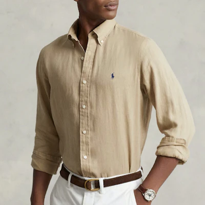 Polo Ralph Lauren SS23 男士刺绣标志长袖休闲衬衫. MNPOWOV16820399-100 3