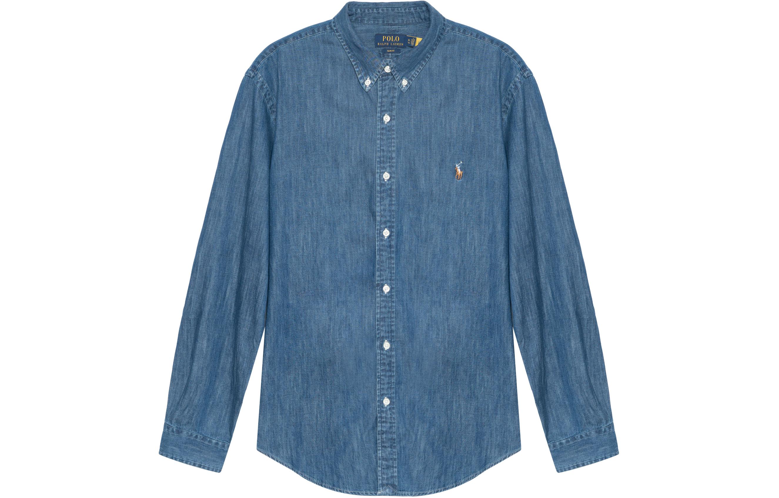 Polo Ralph Lauren SS23 Solid Logo Embroidered Long Sleeve Shirt Navy . 710776164-002 圖 2