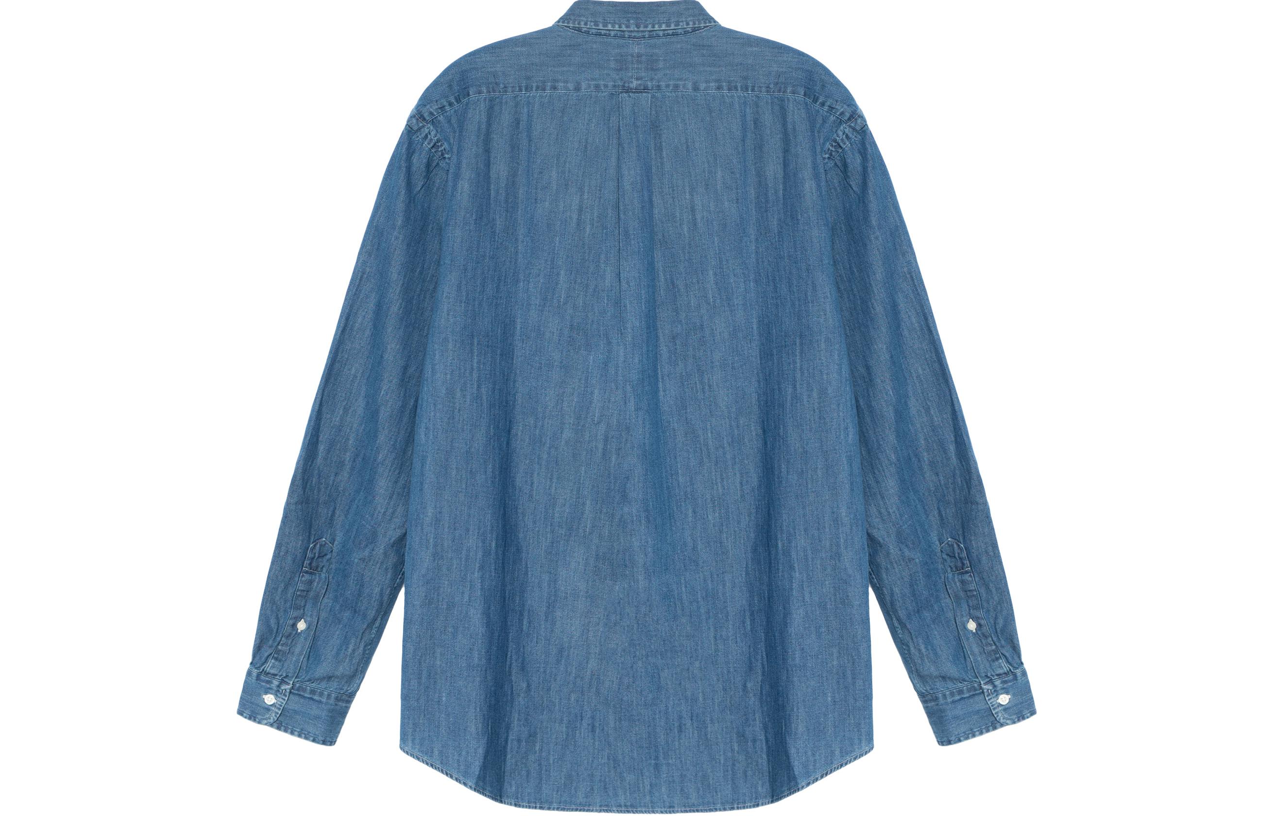 Polo Ralph Lauren SS23 Solid Logo Embroidered Long Sleeve Shirt Navy . 710776164-002 圖 3