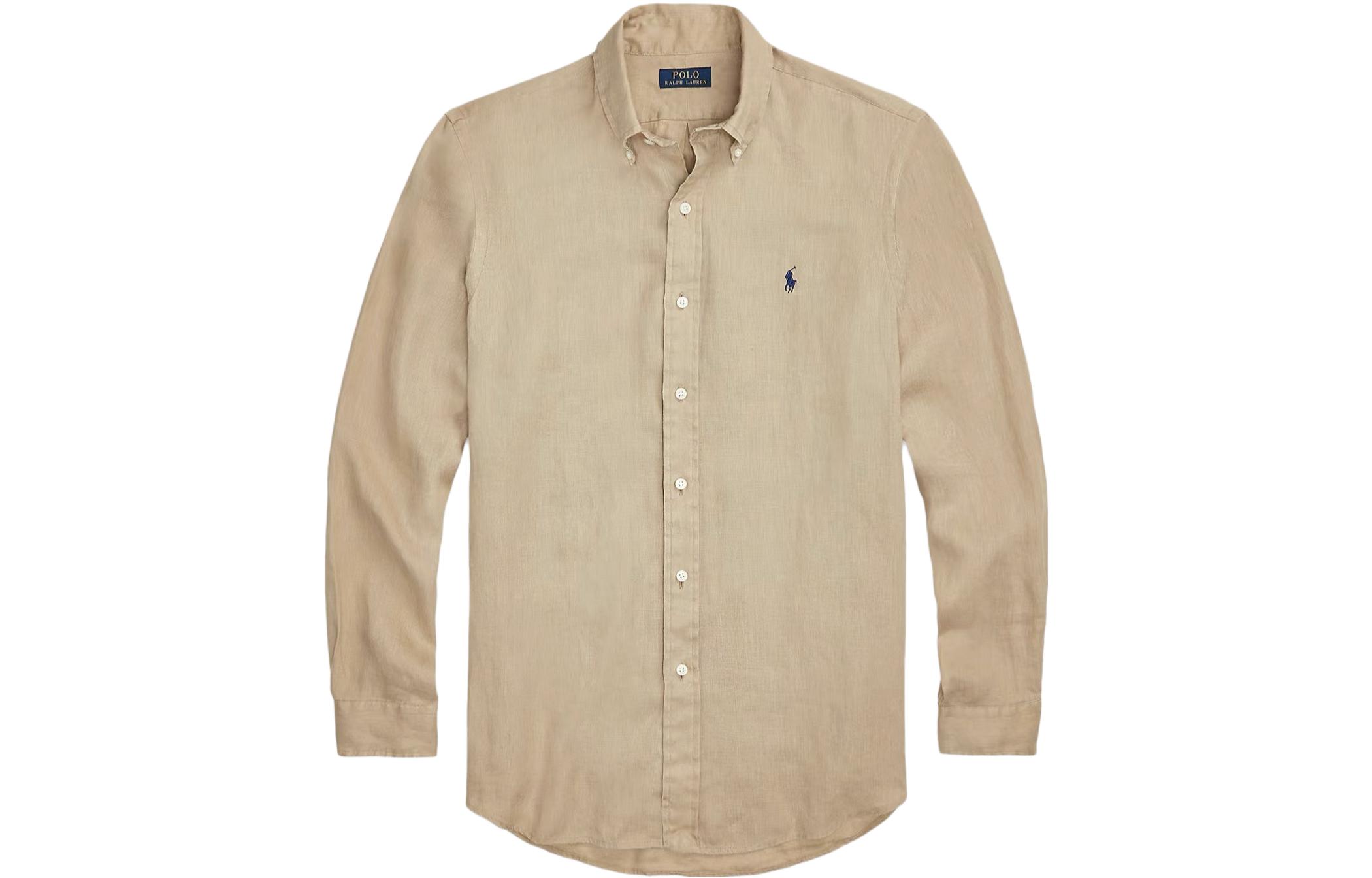 Cheap Polo Ralph Lauren SS23 男士刺绣标志长袖休闲衬衫. MNPOWOV16820399-100