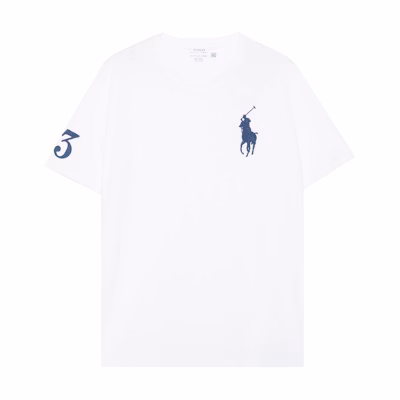 Polo Ralph Lauren SS23 Solid Logo Embroidered Pullover T-Shirt White (). 710697554-002