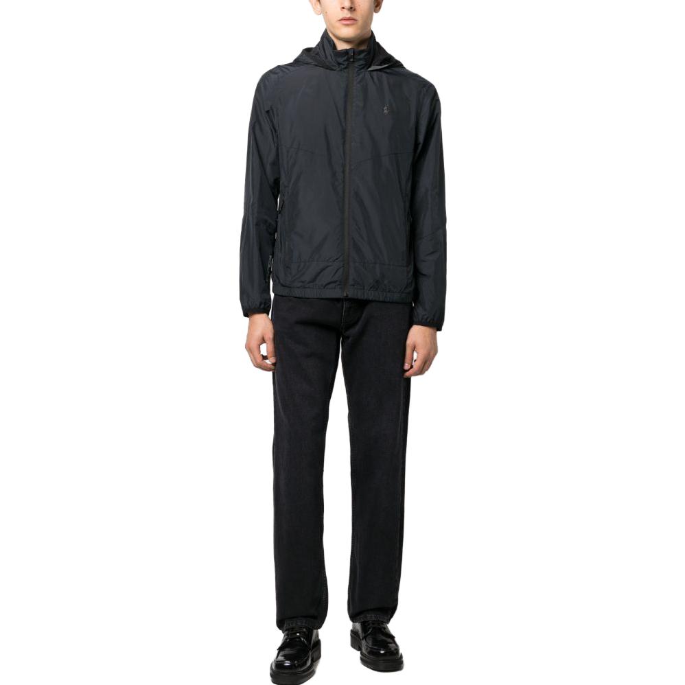 Lookbook Polo Ralph Lauren SS23 黑色刺绣Logo拉链连帽外套夹克 710914503-001