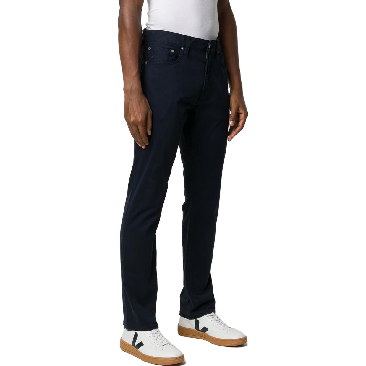 Shop 폴로 랄프 로렌 SS23 솔리드 미드라이즈 스트레이트 진 남성용. 710671097-001