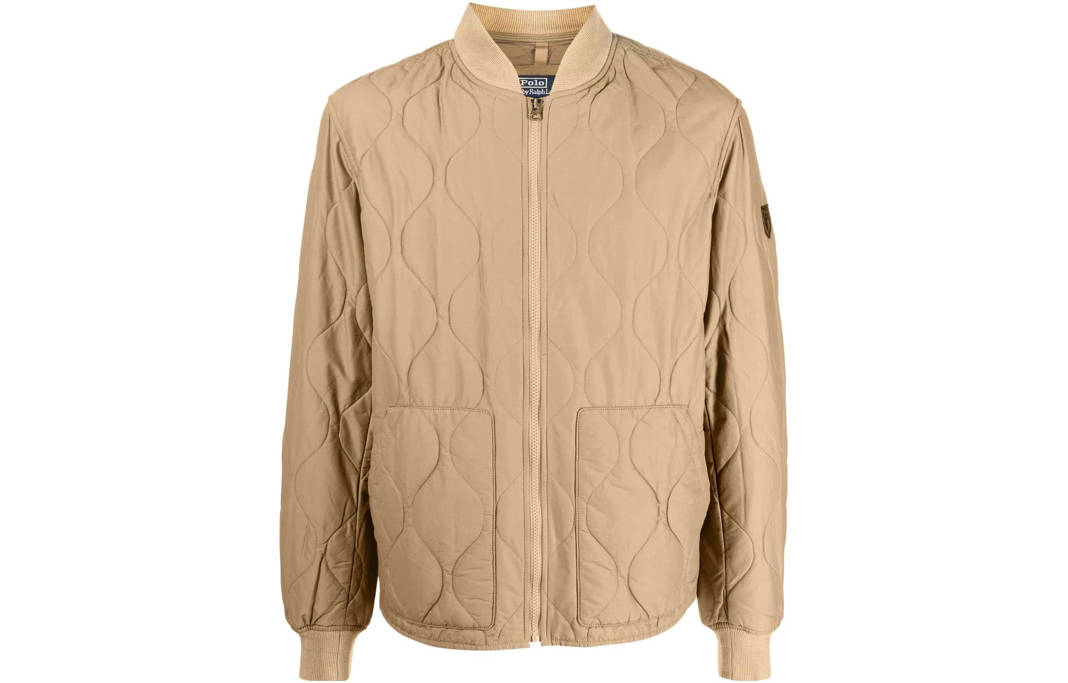Polo Ralph Lauren SS23 Solid Quilted Bomber Jacket Men’s Sand Yellow 710857267-006