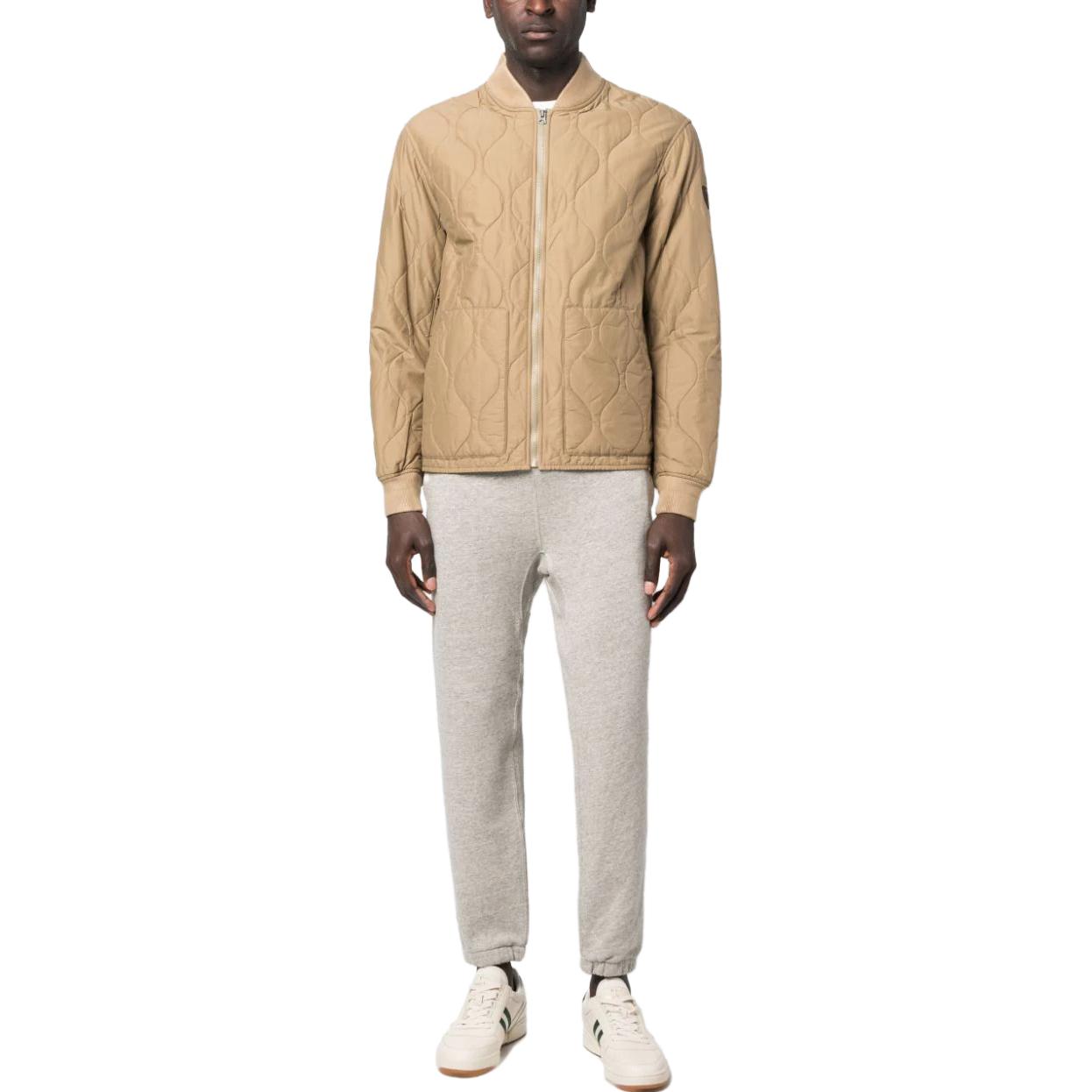 Lookbook 폴로 랄프로렌 SS23 솔리드 퀼팅 봄버 재킷 남성용 샌드 옐로우 710857267-006