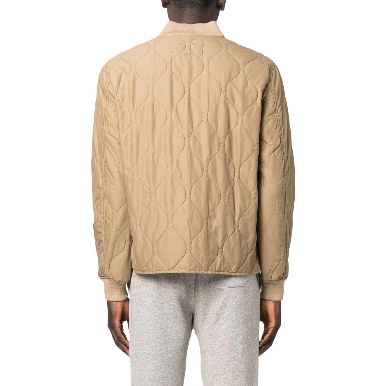 Shop 폴로 랄프로렌 SS23 솔리드 퀼팅 봄버 재킷 남성용 샌드 옐로우 710857267-006