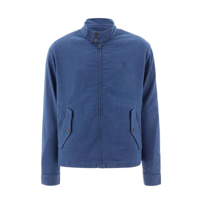Polo Ralph Lauren SS23 Solid Stand Collar Single-Breasted Jacket Blue Men’s. 710911791-002