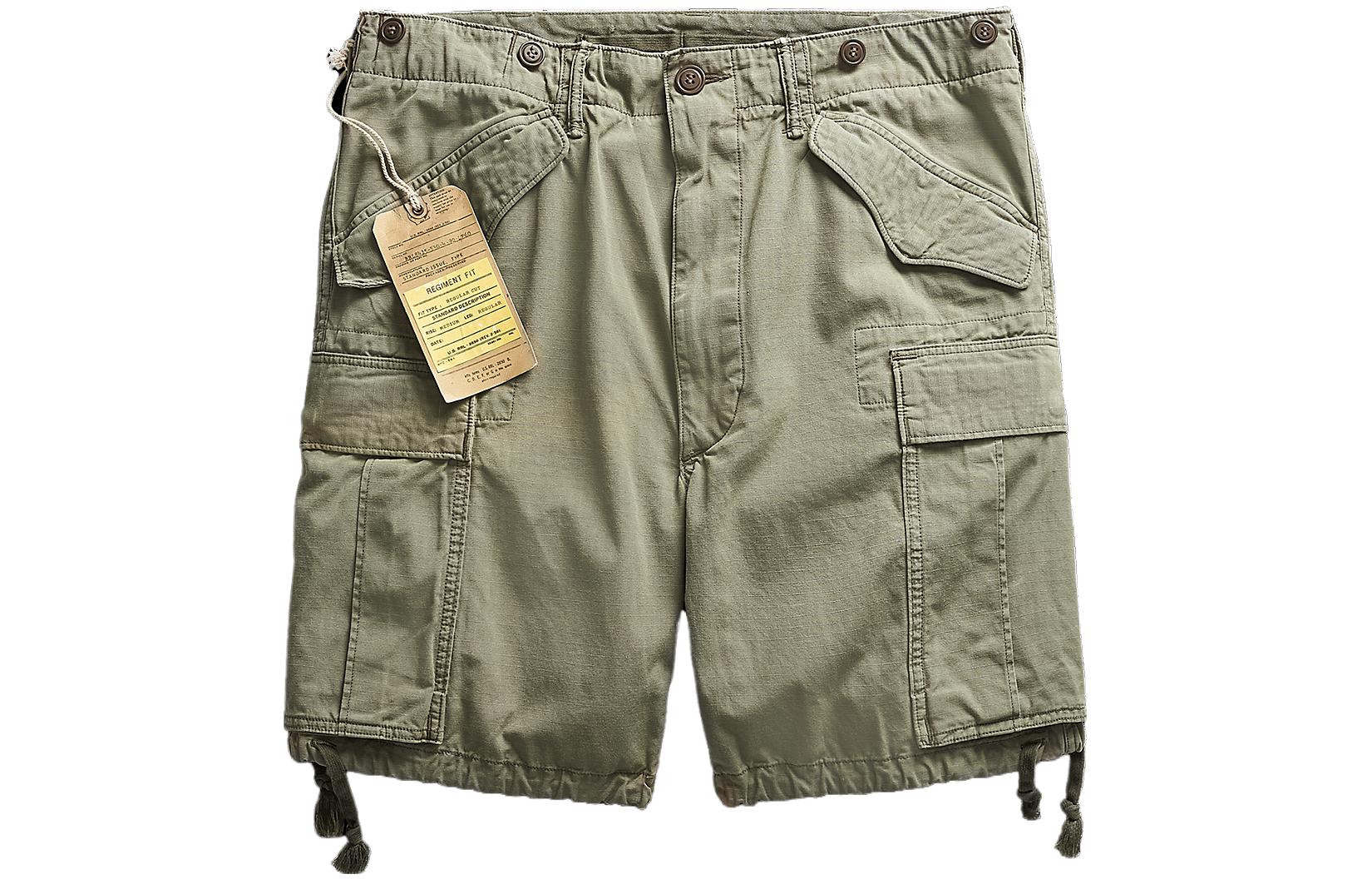 Order Polo Ralph Lauren SS23男士纯色直筒工装短裤 浅绿色。 MNRRSHO14A20007-300