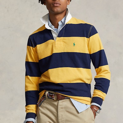 Polo Ralph Lauren SS23 男士黃藍條紋長袖套頭Polo衫 MNPOKNI16822768-700 Shop Polo Ralph Lauren SS23 男士黃藍條紋長袖套頭Polo衫 MNPOKNI16822768-700