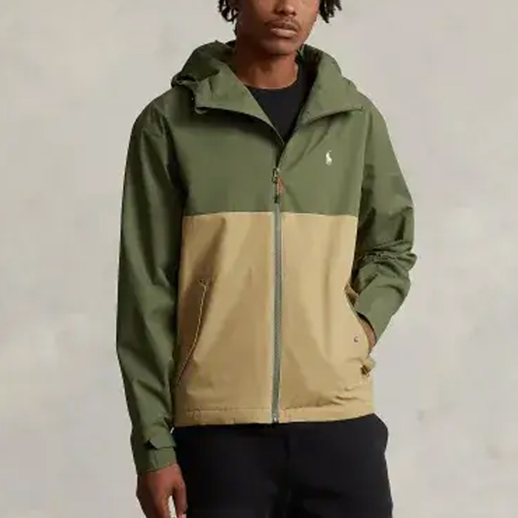 Shop Polo Ralph Lauren Jaket Hoodie Tahan Air Hijau SS23 MNPOOTW16021066-999