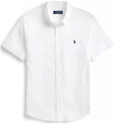 Polo Ralph Lauren SS23 男款白色短袖襯衫繡Logo商標款式。 MNPOKNI1N820473-100 Buy Polo Ralph Lauren SS23 男款白色短袖襯衫繡Logo商標款式。 MNPOKNI1N820473-100