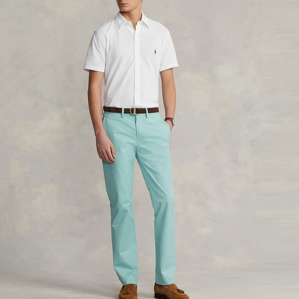 Polo Ralph Lauren SS23 White Short-Sleeve Shirt with Logo Embroidery for Men. MNPOKNI1N820473-100 圖 3