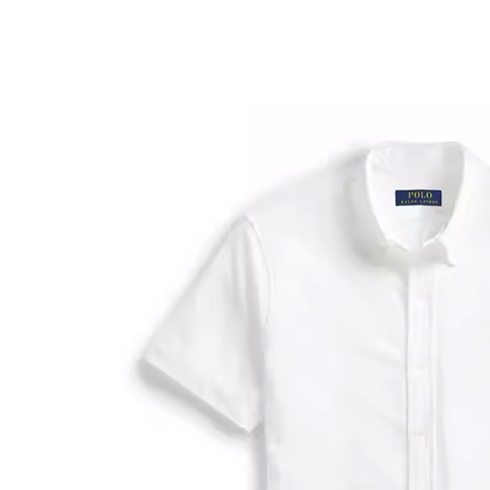 Polo Ralph Lauren SS23 White Short-Sleeve Shirt with Logo Embroidery for Men. MNPOKNI1N820473-100 圖 6