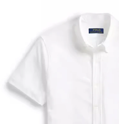 Polo Ralph Lauren SS23 男款白色短袖襯衫繡Logo商標款式。 MNPOKNI1N820473-100 Details for Polo Ralph Lauren SS23 男款白色短袖襯衫繡Logo商標款式。 MNPOKNI1N820473-100