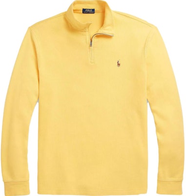 Polo Ralph Lauren SS23 Baju Kuning Half-Zip dengan Sulaman Logo Lelaki. 710857073-002 Order Polo Ralph Lauren SS23 Baju Kuning Half-Zip dengan Sulaman Logo Lelaki. 710857073-002