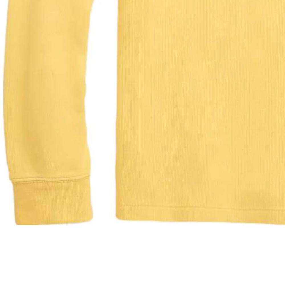 Sizing Polo Ralph Lauren SS23 Baju Kuning Half-Zip dengan Sulaman Logo Lelaki. 710857073-002