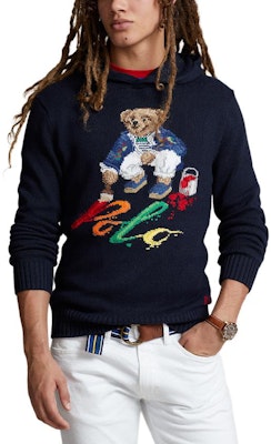 Polo Ralph Lauren SS24 熊標針織連帽衫 - 深藍色 MNPOSWE16821783-410 Purchase Polo Ralph Lauren SS24 熊標針織連帽衫 - 深藍色 MNPOSWE16821783-410