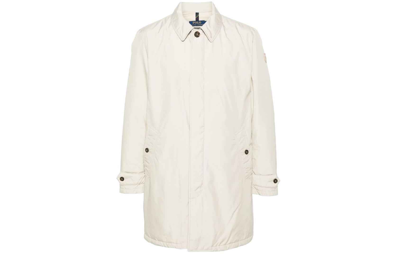 Polo Ralph Lauren SS24  Beige Solid Single-Breasted Hooded Jacket. 710818800-004