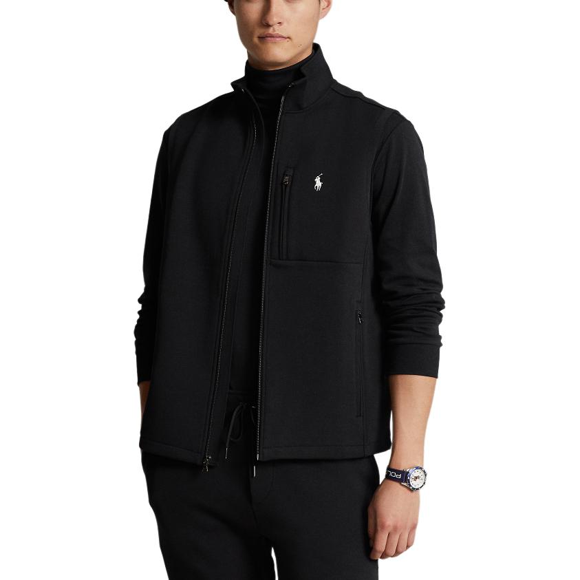 Purchase Polo Ralph Lauren SS24 黑色刺繡Logo休閒拉鍊背心 MNPOKNI1N220006-001