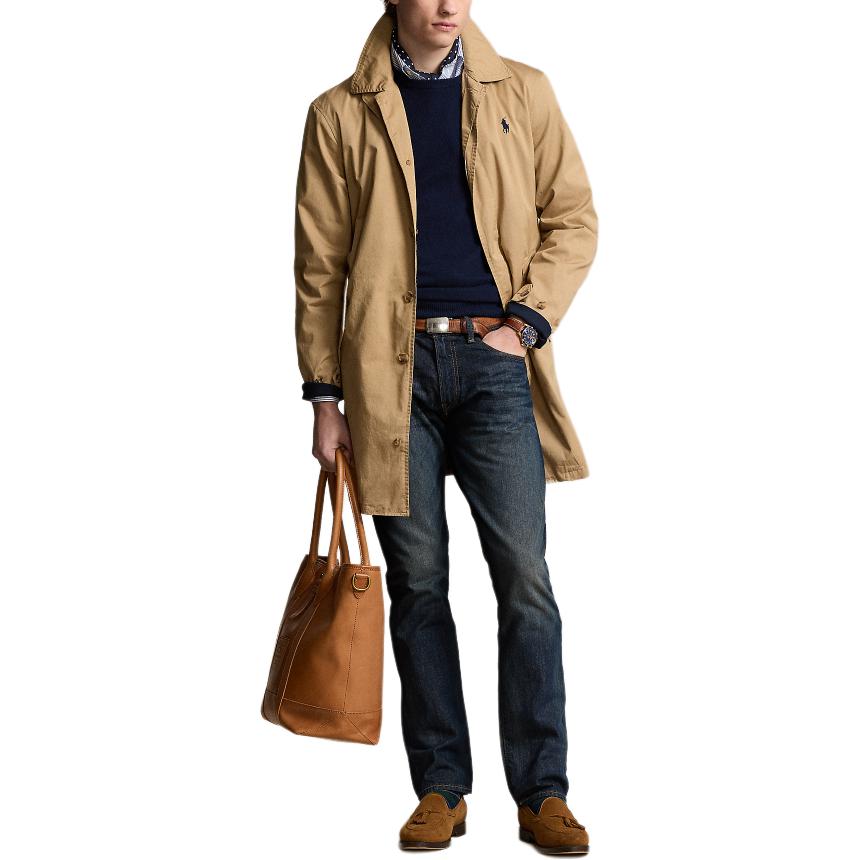 Lookbook ポロ ラルフローレン SS24 ブラウン カジュアル ロングコート ロゴ刺繍入り. MNPOOTW16021403-260