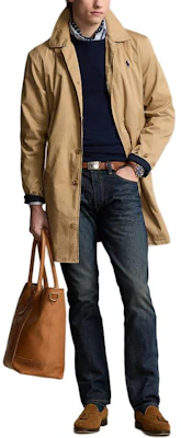 ポロ ラルフローレン SS24 ブラウン カジュアル ロングコート ロゴ刺繍入り. MNPOOTW16021403-260 Lookbook ポロ ラルフローレン SS24 ブラウン カジュアル ロングコート ロゴ刺繍入り. MNPOOTW16021403-260