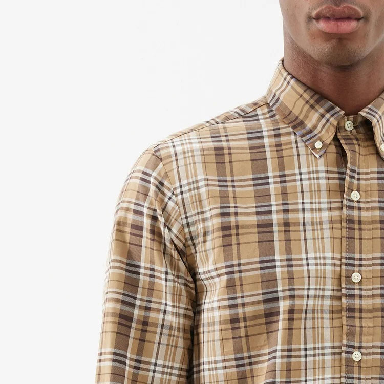 Polo Ralph Lauren SS24  Brown Plaid Button-Up Long Sleeve Shirt Casual. 710922261-002 圖 4