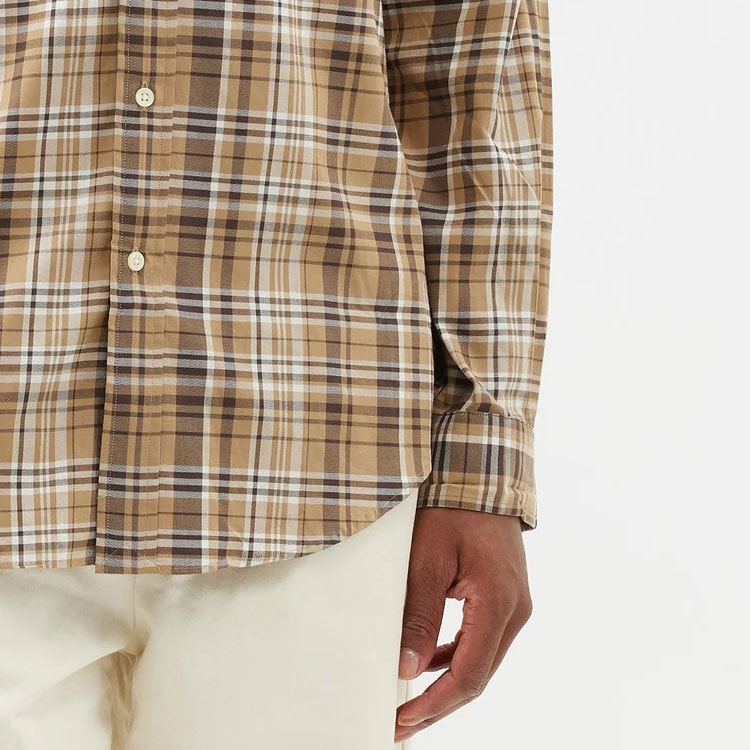 Polo Ralph Lauren SS24  Brown Plaid Button-Up Long Sleeve Shirt Casual. 710922261-002 圖 6