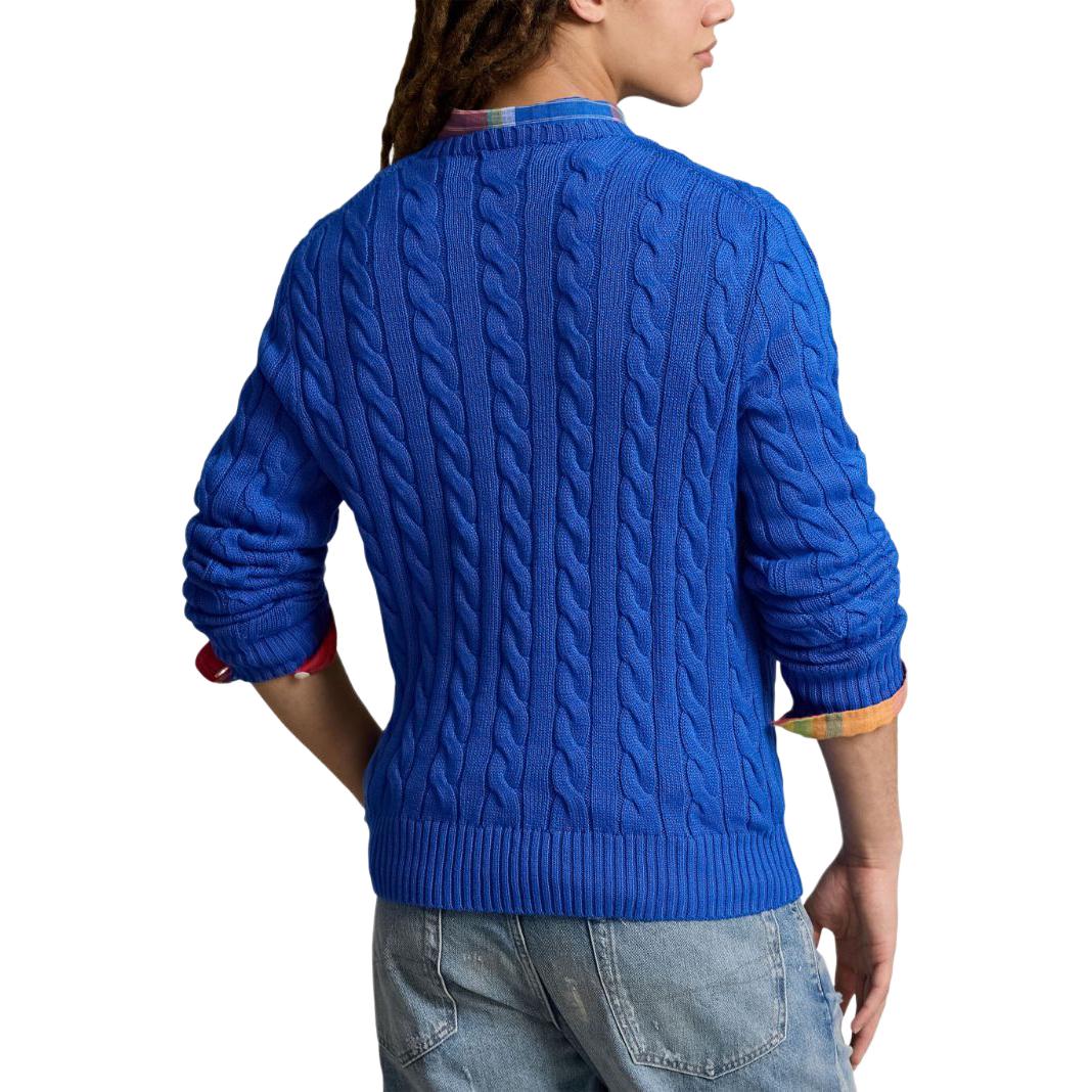Polo Ralph Lauren SS24  Cobalt Blue Cable Knit Pullover Sweater. 710775885-504 圖 5