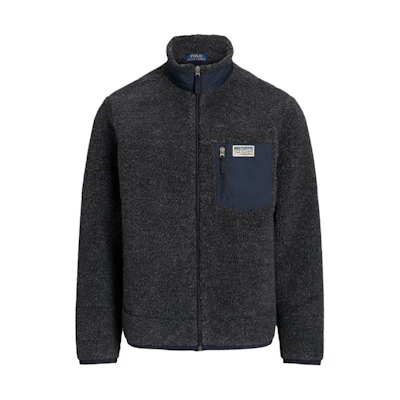 Polo Ralph Lauren SS24 Half-Zip Logo Patch Jacket in Navy. MNPOKNI16823433-410