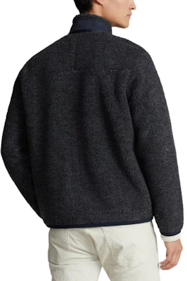 Polo Ralph Lauren SS24 海军蓝半拉链徽标补丁夹克. MNPOKNI16823433-410 Shop Polo Ralph Lauren SS24 海军蓝半拉链徽标补丁夹克. MNPOKNI16823433-410