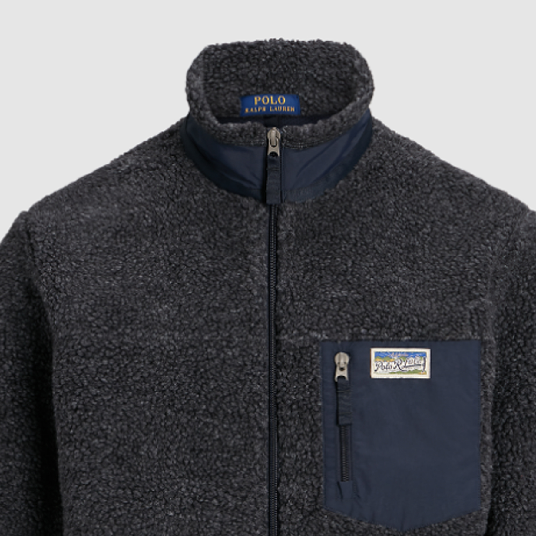 Details for Polo Ralph Lauren SS24 海军蓝半拉链徽标补丁夹克. MNPOKNI16823433-410