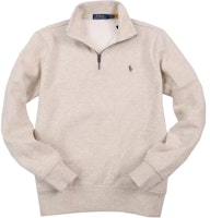 Polo Ralph Lauren SS24 Half-Zip Pullover Sweatshirt Khaki with Pony Embroidery 710929587-007 Polo Ralph Lauren SS24 Half-Zip Pullover Sweatshirt Khaki with Pony Embroidery 710929587-007