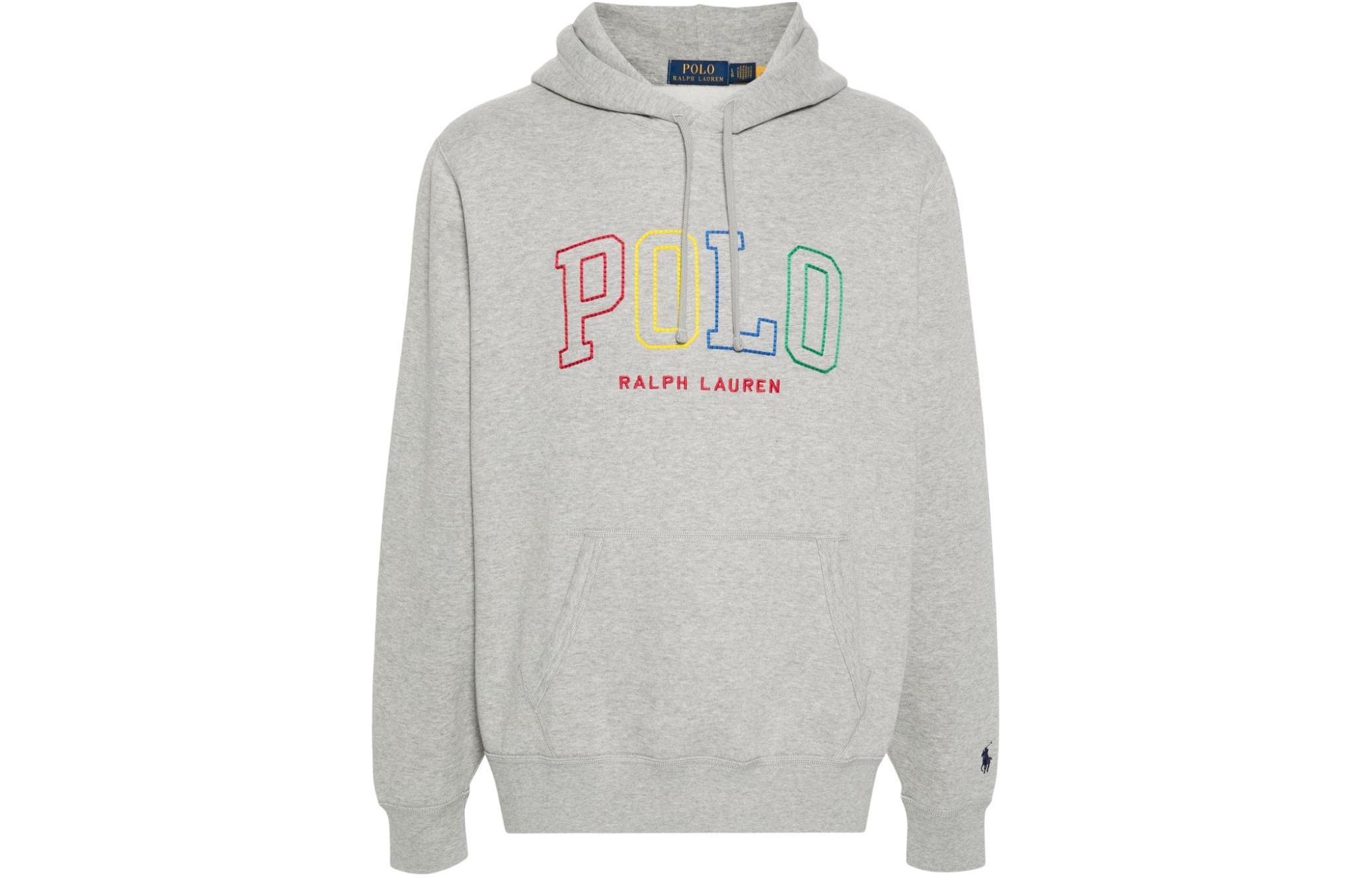 Polo Ralph Lauren SS24  Logo Print Hoodie Long Sleeve - Gray. 710926600-006