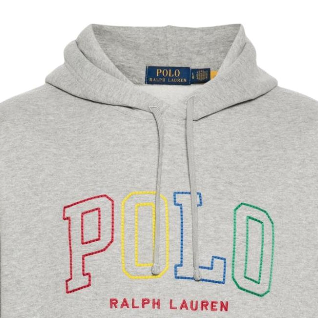 Details for Polo Ralph Lauren SS24 灰色標誌印花連帽長袖上衣. 710926600-006