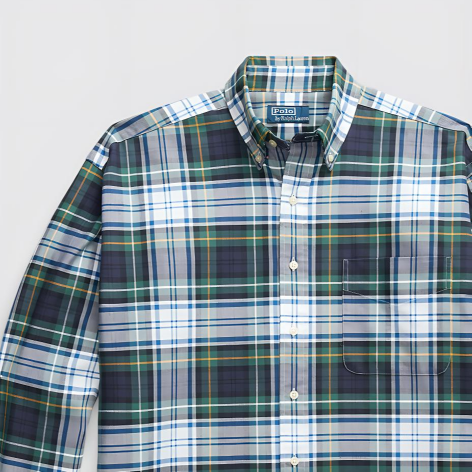 Polo Ralph Lauren SS24  Loose-Fit Check Print Long-Sleeve Shirt Multicolor MNPOWOV16823626-100 圖 3