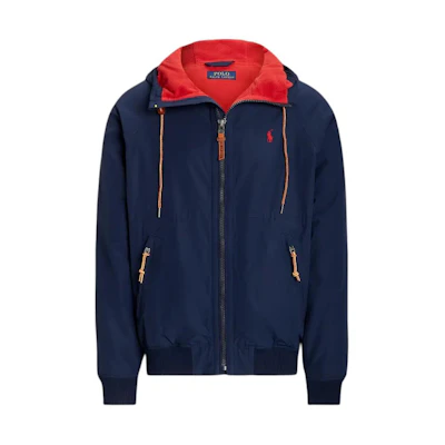Polo Ralph Lauren SS24 Navy Blue Solid Hooded Zip Jacket MNPOOTW16021-301