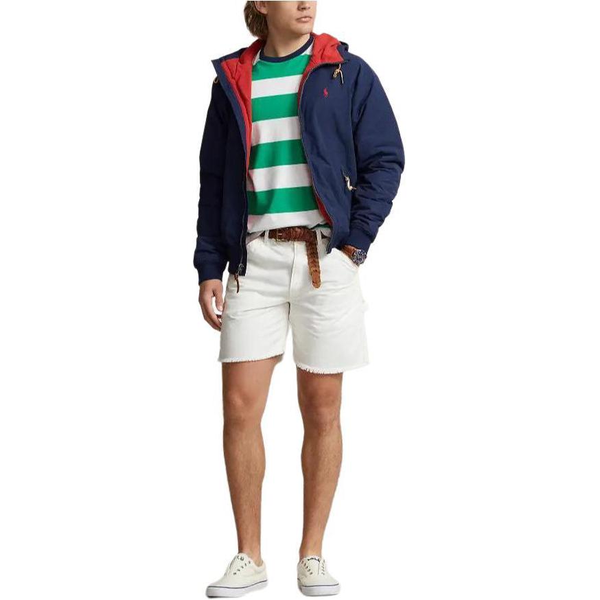 Lookbook Polo Ralph Lauren SS24 海軍藍連帽拉鍊外套 MNPOOTW16021-301