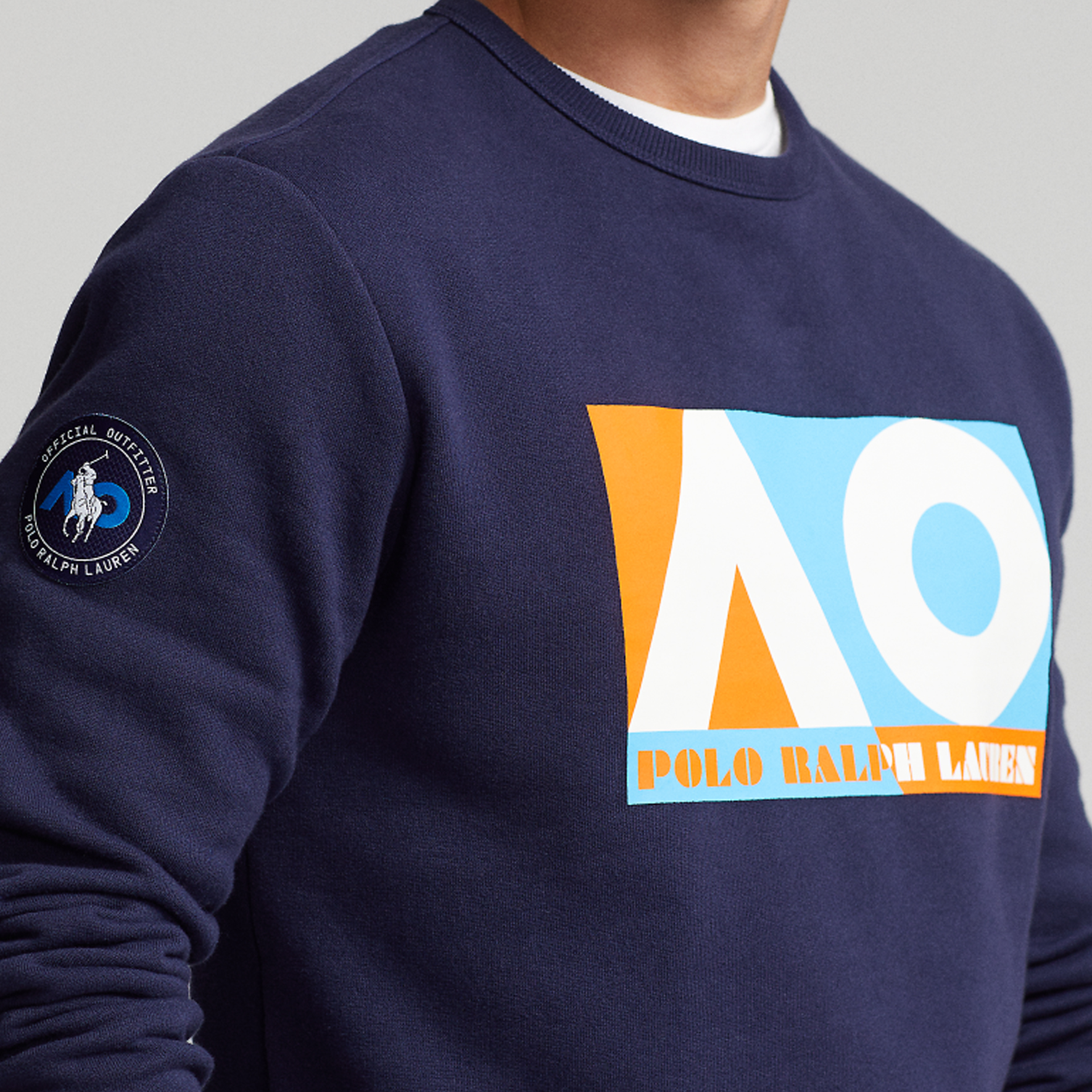 Polo Ralph Lauren SS24  Navy Crewneck Sweatshirt with Logo Print. MNPOKNI16823241-410 圖 8