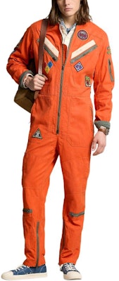 Mono de Manga Larga Polo Ralph Lauren SS24 Parche Bordado Naranja. MNPOOPC13320001-801 Lookbook Mono de Manga Larga Polo Ralph Lauren SS24 Parche Bordado Naranja. MNPOOPC13320001-801