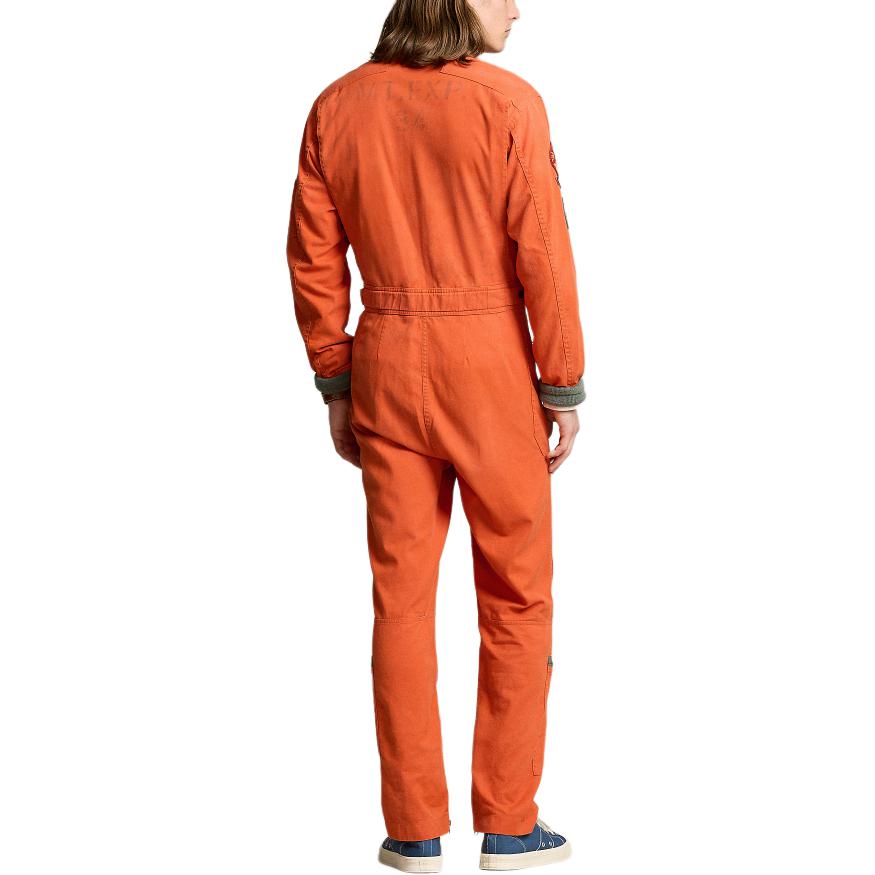 Shop Mono de Manga Larga Polo Ralph Lauren SS24 Parche Bordado Naranja. MNPOOPC13320001-801