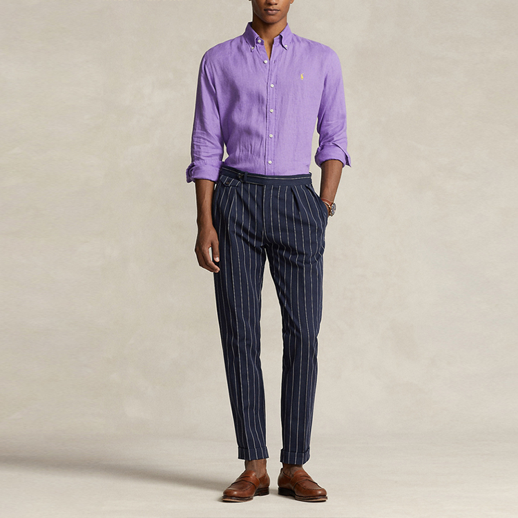 Polo Ralph Lauren SS24  Purple Long Sleeve Shirt with Logo Embroidery. MNPOWOV16823492-500 圖 3