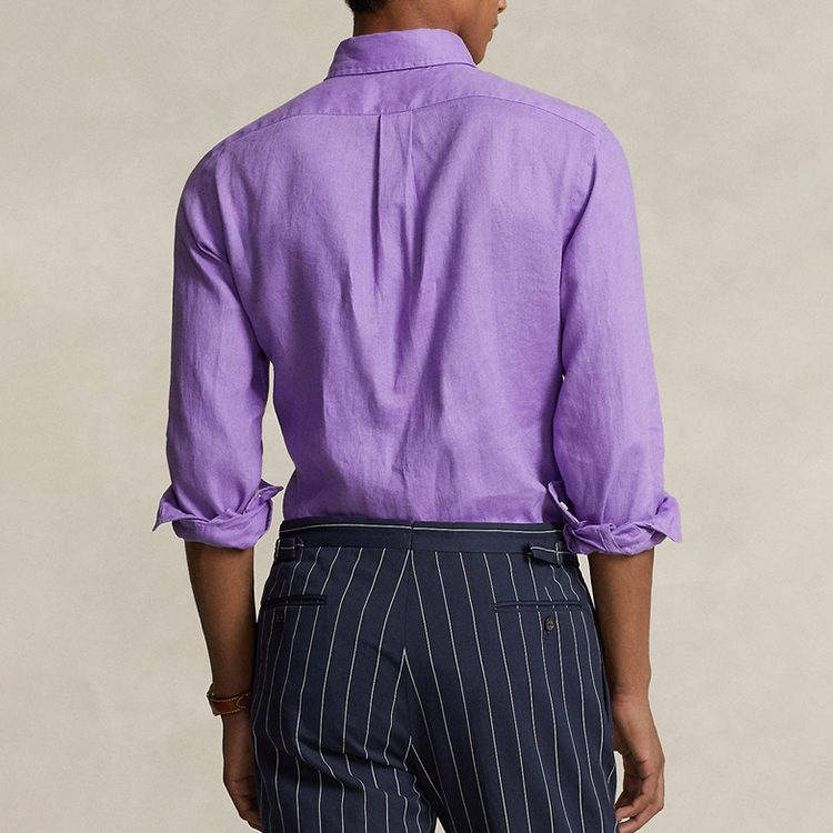 Polo Ralph Lauren SS24  Purple Long Sleeve Shirt with Logo Embroidery. MNPOWOV16823492-500 圖 5