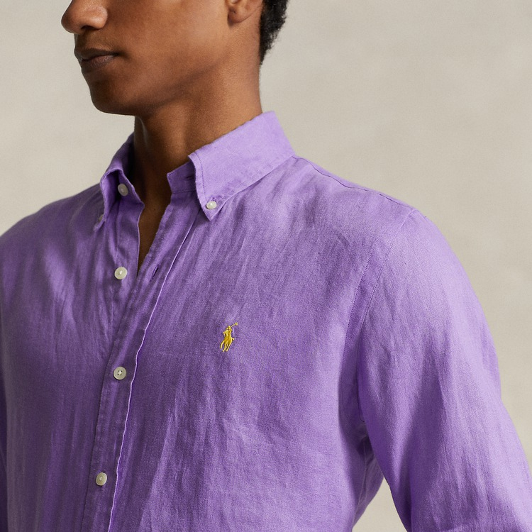 Polo Ralph Lauren SS24  Purple Long Sleeve Shirt with Logo Embroidery. MNPOWOV16823492-500 圖 6