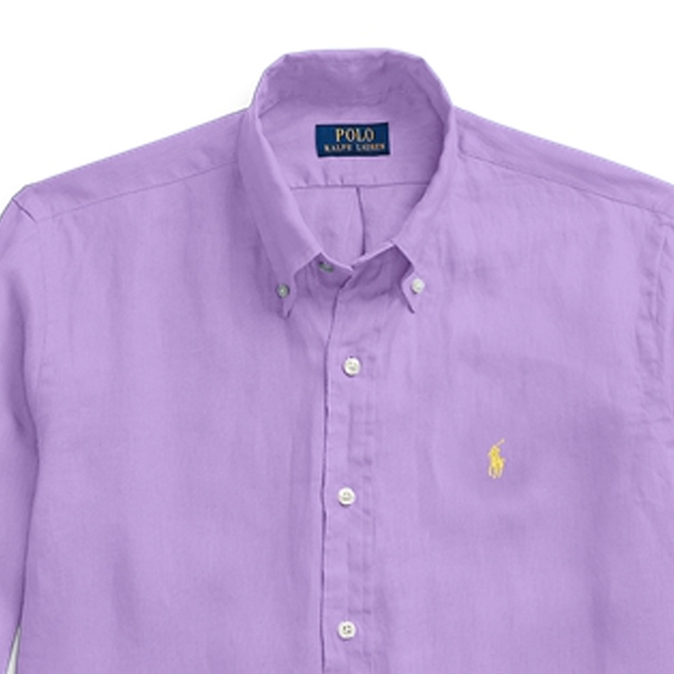 Polo Ralph Lauren SS24  Purple Long Sleeve Shirt with Logo Embroidery. MNPOWOV16823492-500 圖 7