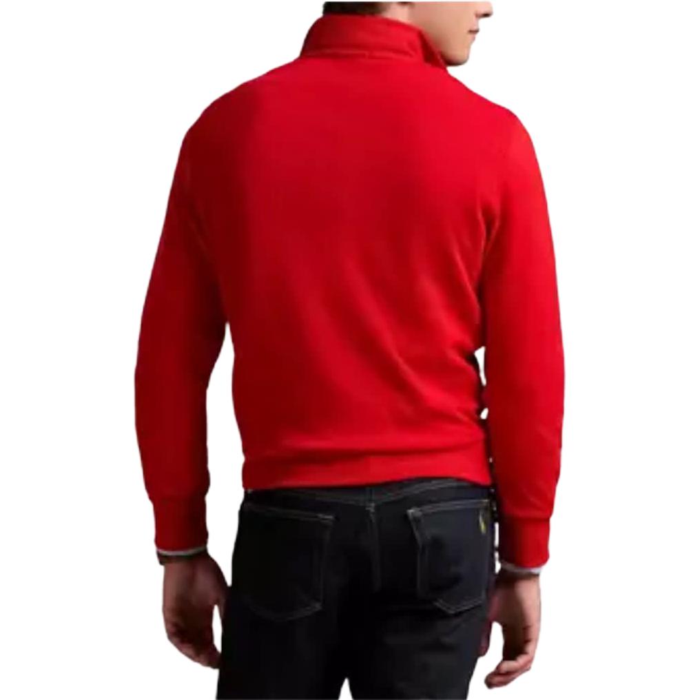 Shop Polo Ralph Lauren SS24 Sudadera Roja Cremallera Media Logo Bordado Manga Larga. 710890534-027