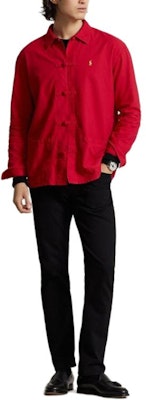 Polo Ralph Lauren SS24 紅色寬鬆版長袖襯衫帶小馬標誌 MNPOWOV16823299-600 Lookbook Polo Ralph Lauren SS24 紅色寬鬆版長袖襯衫帶小馬標誌 MNPOWOV16823299-600