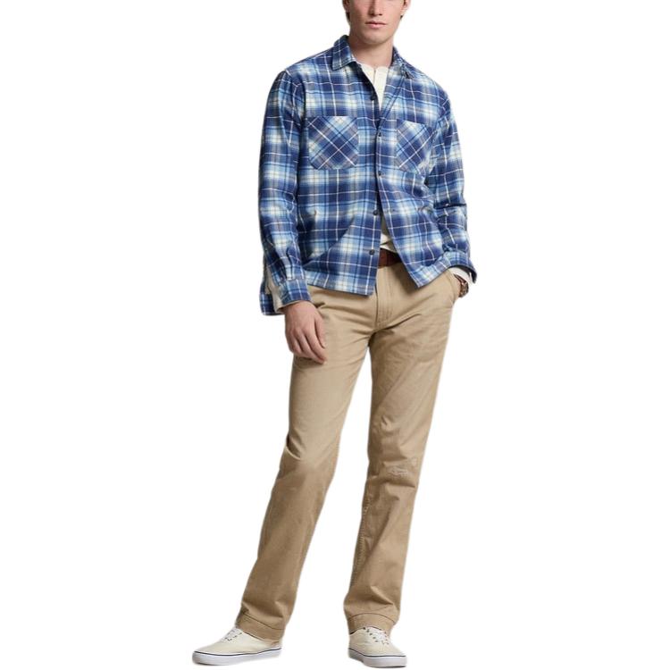 Lookbook Polo Ralph Lauren SS24 Seluar Kasual Khaki Fit Santai dengan Poket Zip. MNPOPNT14G20612-250